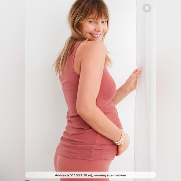 Aerie “Mama by Aerie” Ribbed Mauve Top-Size Medium - Picture 1 of 6